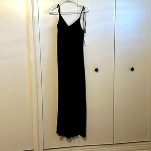 Black spaghetti strap long pants jumper